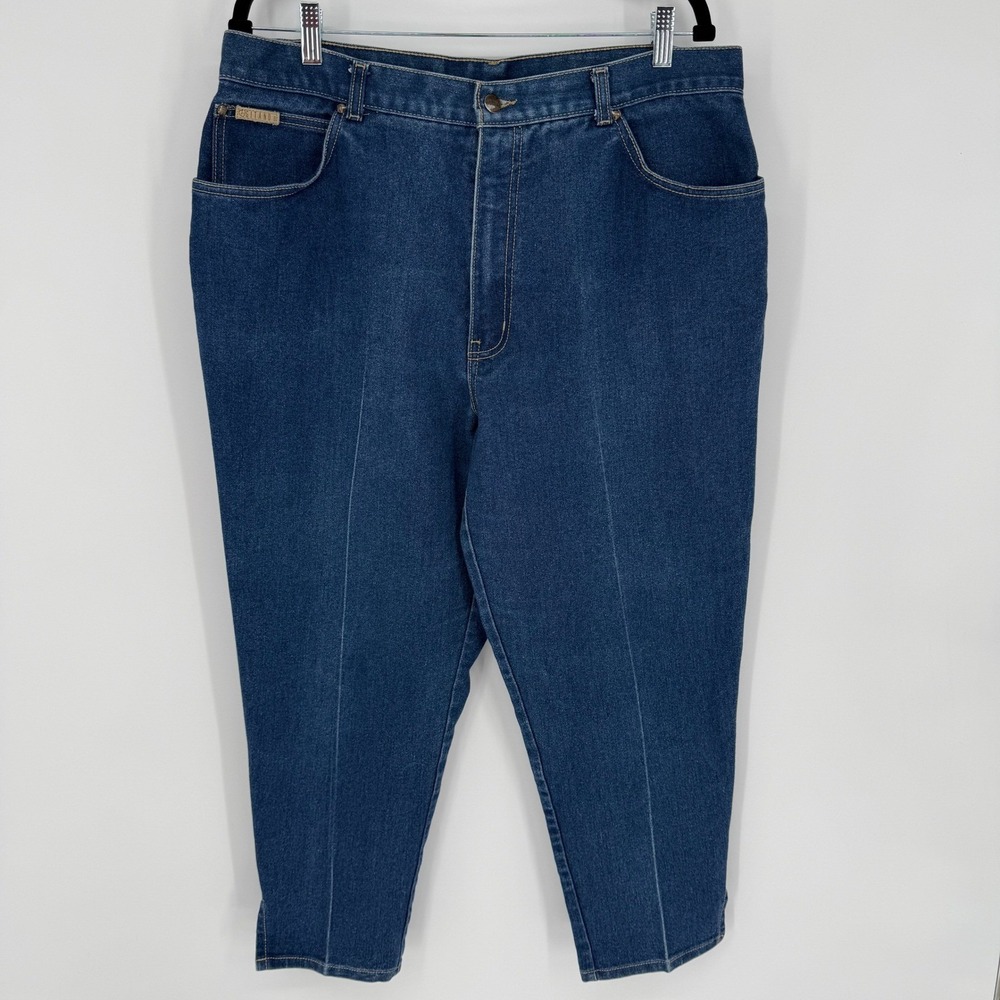 GITANO VINTAGE MEDIUM DARK WASH TAPERED STRAIGHT‎ LEG JEANS 36 SHORT